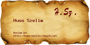 Huss Szelim névjegykártya